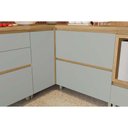 Ver imagem 7 de Módulo Cozinha Nesher Rainha Balcão Canto Reto Dir/esq 1 Porta C/tampo 92cm Nature/verde - Nesher