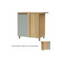 Ver imagem 4 de Módulo Cozinha Nesher Rainha Balcão Canto Reto Dir/esq 1 Porta C/tampo 92cm Nature/verde - Nesher