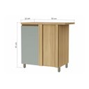 Ver imagem 3 de Módulo Cozinha Nesher Rainha Balcão Canto Reto Dir/esq 1 Porta C/tampo 92cm Nature/verde - Nesher