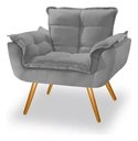 Ver imagem 3 de Kit 2 Poltronas Decorativa Recepção Clinica Opala Suede - Twdecora