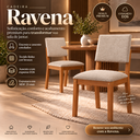 Ver imagem 7 de Kit 2 Cadeiras Ravena para Sala de Jantar com Encosto Estofado e Tecido Linho