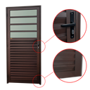 Ver imagem 2 de Porta de Cozinha Alumínio 86 Dir V.Boreal Marrom Corten Brimak