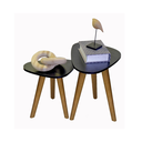 Ver imagem 2 de Conjunto de Mesinhas de Canto e Apoio com Pé Palito Estilo Versatilidade e Elegância