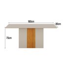 Ver imagem 3 de Conjunto Sala de Jantar Doha 1,60m Tampo Copo Off White com 6 Cadeiras Off/Cinamomo/Joli Camurça