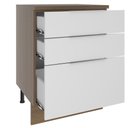 Ver imagem 2 de Balcão Stella 3 Gavetas Rustic Branco Madesa