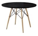 Ver imagem 1 de Mesa Eiffel Wood Tampo De Madeira 90 Cm:Preto