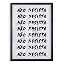 Ver imagem 1 de Quadro Decorativo Não Desista 24x18cm - com Vidro:moldura Preta
