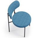 Ver imagem 2 de Kit 04 Cadeiras Estofadas para Sala de Jantar Louise L02 Linho Azul - Lyam Decor