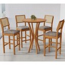 Ver imagem 1 de Mesa Bistrô Simpatia 4 Banquetas Jade Tela Jcm Cinamomo