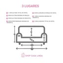 Ver imagem 2 de Capa de Sofá Coladinha Kit 3 Lugares Chumbo