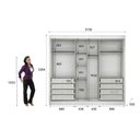 Ver imagem 4 de Guarda Roupa Casal 3 Portas 8 Gavetas - Sollo-Branco - Móveis Novo Horizonte