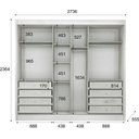 Ver imagem 5 de Guarda Roupa Casal 3 Portas 8 Gavetas - Sollo-Branco - Móveis Novo Horizonte