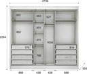 Ver imagem 5 de Guarda Roupa Casal 3 Portas 8 Gavetas - Sollo-Branco - Móveis Novo Horizonte