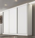 Ver imagem 2 de Guarda Roupa Casal 3 Portas 8 Gavetas - Sollo-Branco - Móveis Novo Horizonte