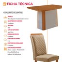 Ver imagem 7 de Mesa de Jantar Yasmim 120cm Tampo MDF Laminado Canto Copo com 4 Cadeiras Lorena