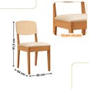 Ver imagem 3 de Mesa Jantar Diane 120cm Tampo MDF Lam 4 Cadeiras Copper Pre Moderna Veludo Creme Naturale Off White