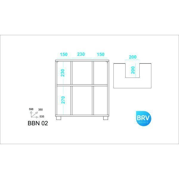Gabinete para Banheiro BBN 02 Versa BRV Móveis - 5