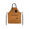 Avental Caramelo Ferrugem Couro Preto Bar Salao Restaurante - 1
