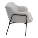 Ver imagem 4 de Sofá Namoradeira 02 Lugares 130cm Jade Base Preto Bouclé Cinza Claro - Nexta Casa