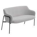 Ver imagem 1 de Sofá Namoradeira 02 Lugares 130cm Jade Base Preto Bouclé Cinza Claro - Nexta Casa