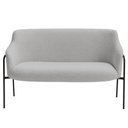 Ver imagem 3 de Sofá Namoradeira 02 Lugares 130cm Jade Base Preto Bouclé Cinza Claro - Nexta Casa