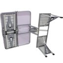 Ver imagem 4 de Mesa Dobravel Camping Alumínio 4 Banquetas Sup Guarda Sol