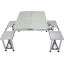 Ver imagem 7 de Mesa Dobravel Camping Alumínio 4 Banquetas Sup Guarda Sol