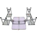 Ver imagem 6 de Mesa Dobravel Camping Alumínio 4 Banquetas Sup Guarda Sol