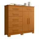 Ver imagem 1 de Cômoda Xangai 6 Gavetas Cinamomo - Abz