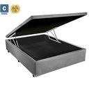 Ver imagem 4 de Cama Base Box Baú Casal Super Confort Sintético Cinza + Colchão Casal Super Confort D33 28x138x188