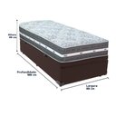 Ver imagem 6 de Cama Box Baú Marrom e Colchão Black Graphite Molas Ensacadas Solteiro 88x188x32 Anjos