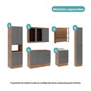 Ver imagem 2 de Cozinha Completa Milla Vision 11 Portas 5 Gavetas MDF-MDP 310cm Cinza com Nogal Móveis Carraro