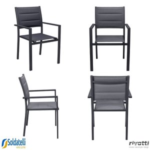 Kit 4 Cadeiras Outdoor Geribá Grafite - Rivatti