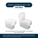Ver imagem 4 de Tampa de Vaso Poliéster Unic Preto para Bacia Deca com Ferragem Dourada