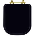 Ver imagem 1 de Tampa de Vaso Poliéster Unic Preto para Bacia Deca com Ferragem Dourada