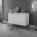 Ver imagem 4 de Aparador Buffet Encanto 3 Portas Retrô