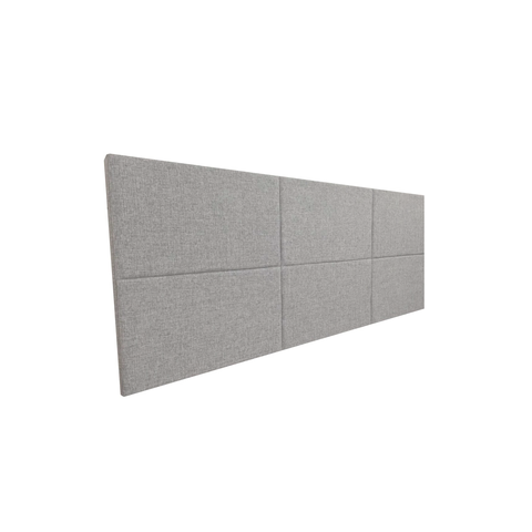 Cabeceira Estofada King 6 Blocos Não É Segredo Linho Cinza Clarinho 195x60