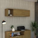 Ver imagem 2 de Armário Aéreo com Nicho e Porta Basculante 35x135x35cm Wlnp135 Vermont Oak Branco
