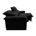 Ver imagem 2 de Sofá Retrátil Reclinável Paris 2,00m Suede Velut Preto Molas Ensacadas - King House