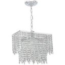 Ver imagem 1 de Lustre Finesse com Base Pendente e Adornos em Acrílico de Alto Brilho - Cor Cristal