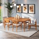 Ver imagem 3 de Mesa de Jantar Colúmbia Retangular Madeira de Eucalipto 140cm Castanho Seiva Cosméticos