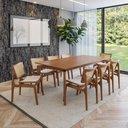 Ver imagem 2 de Mesa de Jantar Colúmbia Retangular Madeira de Eucalipto 140cm Castanho Seiva Cosméticos