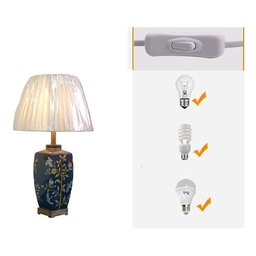 Abajur Luminária Quarto Cinza Floral Porcelana Metal 70x40:Branco/Cinza Floral - 5