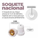 Ver imagem 3 de Cúpula Clássica de Abajur Luminária 30x15x45cm de Tecido Algodão Soquete Nacional Ref 24