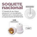 Ver imagem 3 de Cúpula de Abajur 30x15x45cm Tecido Algodão Soquete Nacional Ref 24