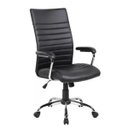 Ver imagem 2 de Conjunto com 1 Cadeira Presidente e 2 Cadeiras Interlocutores em Couro Pu Pel-9023H/V Pretas