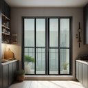 Ver imagem 3 de Porta Correr 4 Folhas Móv.210 x 200 Elite c/Fechadura Tetra V.Liso Preto Brimak