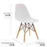 Cadeira Design Eiffel Eames Pw-071 Base em Madeira e Abs Branca - Pelegrin - 12
