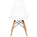 Ver imagem 3 de Cadeira Design Eiffel Eames Pw-071 Base em Madeira e Abs Branca - Pelegrin