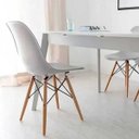 Ver imagem 7 de Cadeira Design Eiffel Eames Pw-071 Base em Madeira e Abs Branca - Pelegrin